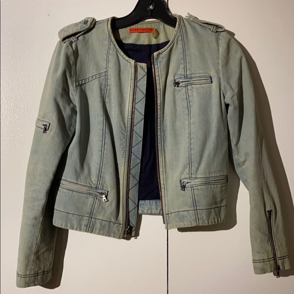 Alice + Olivia Jean jacket